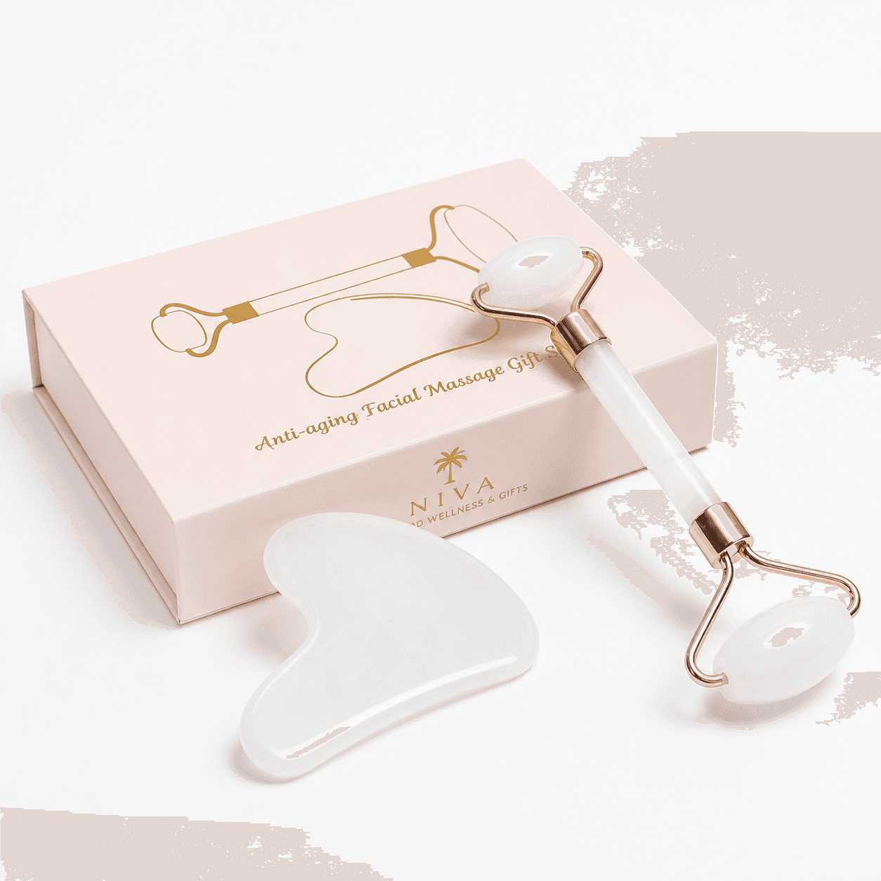 Facial Massage Gift Set — White