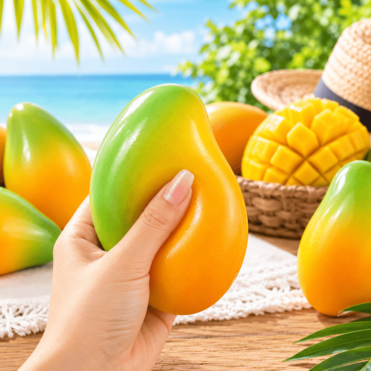 Tropical Mango Squishy Stress Ball